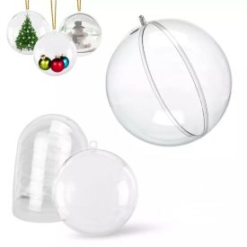 Ajándéktartó gömb műanyag 10cm 5db/csomag