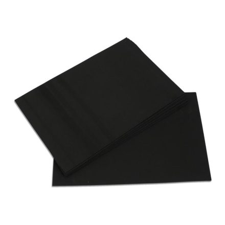 Dekorgumi fekete 2mm 10db/csomag