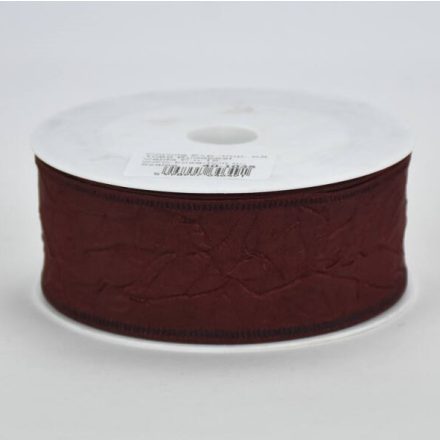 Törtmintás szalag - bordó 3,8cm x 9m
