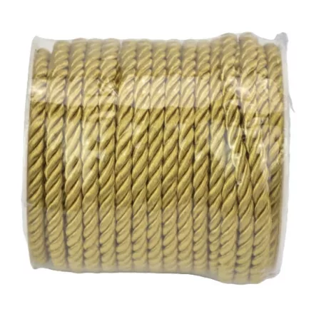 Sodrott zsinór 5mm vastag - arany MÉTER