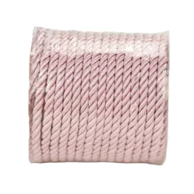 Sodrott zsinór 5mm vastag - pasztellrózsaszín MÉTER