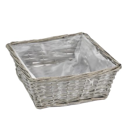Fonott kocka tál szürke 26cm x 26cm