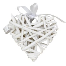 Fehér vessző szív kicsi 10cm Fehér vessző szív kicsi 10cm