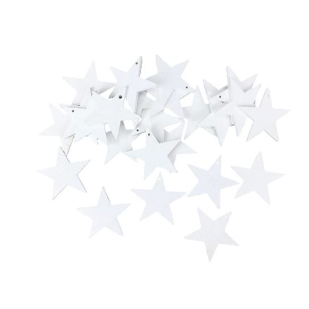 Fehér csillag 4,5cm 25db/csomag