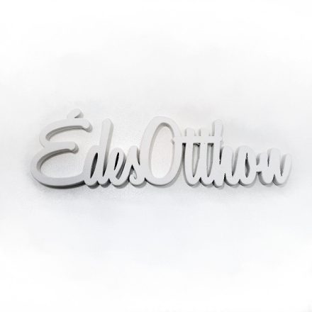 Fa felirat "Édes Otthon" 15cm x 4,5cm - fehér 4db/csomag