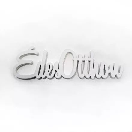 Fa felirat "Édes Otthon" 15cm x 4,5cm - fehér