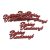 Fa felirat "Boldog Karácsonyt" 10cm x 4cm - piros 6db/csomag