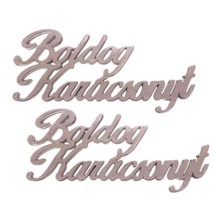 Boldog karácsonyt felirat rózsaarany 15cm 2db/csomag