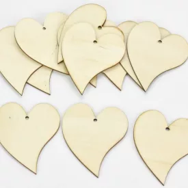 Fa francia szív 8cm x 10cm