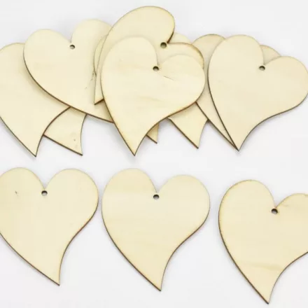 Fa francia szív 8cm x 10cm