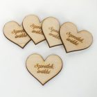 Fa szív "Szeretlek, örökké" 4cm