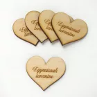 Fa szív "Egymásnak teremtve" 4cm