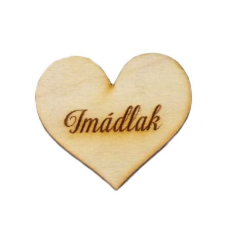 Fa szív "Imádlak" 4cm