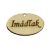 Ovális fa táblácska "Imádlak" 4cm x 2,5cm