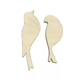Fa figura - Madár pár 8cm