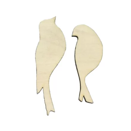 Fa figura - Madár pár 8cm