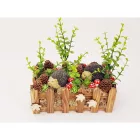 Festett őszi fa levelek 3,5cm 9db/cs