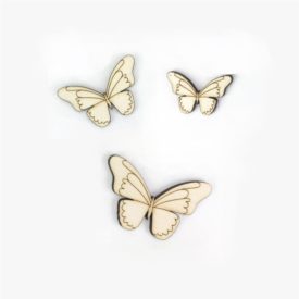 Fa figura csomag - Mezei lepke 3 darabos csomag Fa figura csomag - Mezei lepke 3 darabos csomag