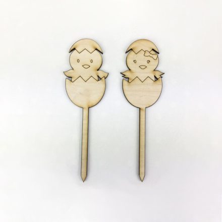 Beszúrós fa csibe pár 5cm x 16,5cm