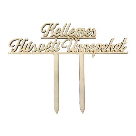   Beszúrós fa felirat "Kellemes húsvéti ünnepeket" 13,5cm x 17cm