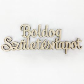 Fa felirat "Boldog születésnapot" 15cm x 5,5cm natúr   Fa felirat "Boldog születésnapot" 15cm x 5,5cm natúr