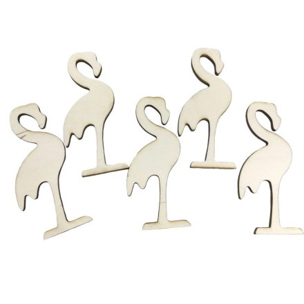 Fa figura - Flamingó 4,5cm x 10cm 5db/csomag