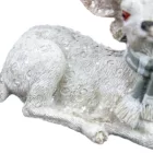 Kerámia glitteres fekvő őzike fehér 4,2cm x 2cm x 3,6cm