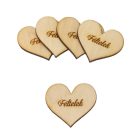 Fa szív "Féltelek" 4cm 5db/csomag