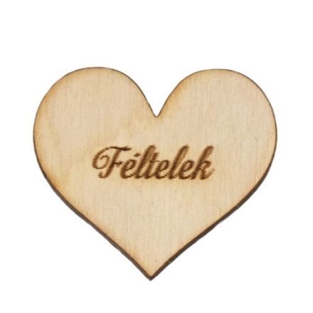 Fa szív "Féltelek" 4cm