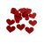 Filc romantik szív 2cm x 3cm 5db/csomag