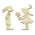 Fa figura nyuszilány & nyuszifiú 10cm