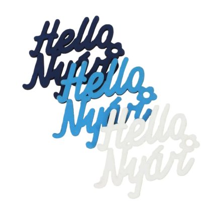 "Hello Nyár" felirat színes 5x5,5cm 3db/csomag