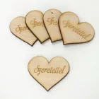 Fa szív "Szeretettel" 4cm
