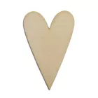Fa hosszúkás szív 5,5cm x 8,5cm