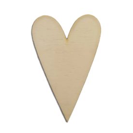 Fa hosszúkás szív 5,5cm x 8,5cm Fa hosszúkás szív 5,5cm x 8,5cm