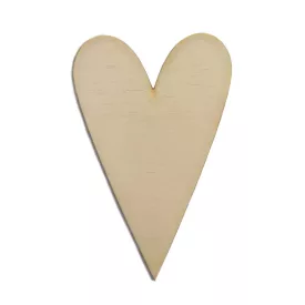 Fa hosszúkás szív 5,5cm x 8,5cm