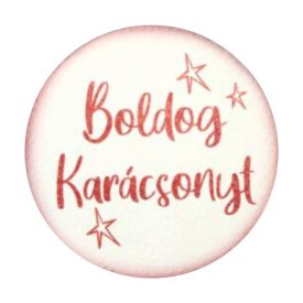 Nyomtatott fa tábla - Boldog Karácsonyt 5cm fehér Nyomtatott fa tábla - Boldog Karácsonyt 5cm fehér