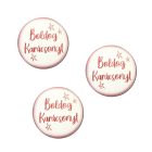 Nyomtatott fa tábla - Boldog Karácsonyt 5cm fehér