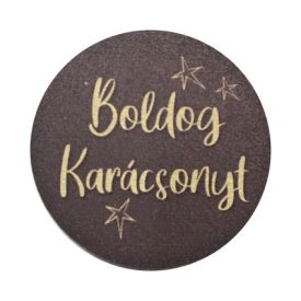 Nyomtatott fa tábla - Boldog Karácsonyt 5cm barna-krém Nyomtatott fa tábla - Boldog Karácsonyt 5cm barna-krém