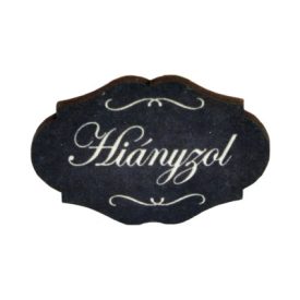 Nyomtatott fa tábla - Hiányzol  4,4cm x 2,9cm