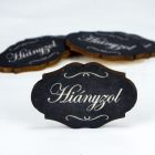 Nyomtatott fa tábla - Hiányzol  4,4cm x 2,9cm