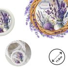 Nyomtatott fa tábla koszorú közép - Levendulás 11,8