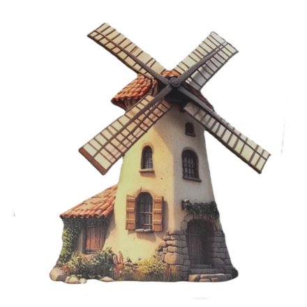 Nyomtatott dekorkarton - Szélmalom 12x14cm