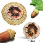 Nyomtatott fa tábla koszorú közép - Kíváncsi mókus 11,8cm