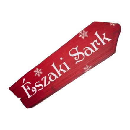 Nyomtatott dekorkarton - Északi sark útjelző 26cm