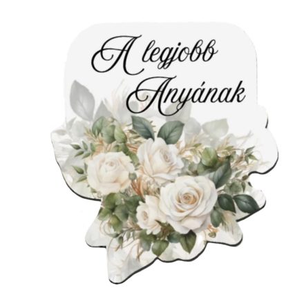 Nyomtatott dekorkarton - A legjobb anyának virágos tábla 4db/csomag