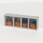 Halloween tök figurák kalapban 4 darabos csomag