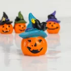 Halloween tök figurák kalapban 4 darabos csomag