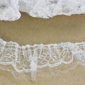 Csipke szalag pöttyös 6,5cm