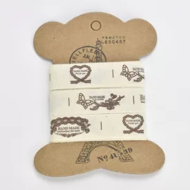 Textil szalag mintás 1,5cm 3x90cm